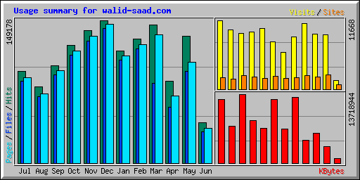 Usage summary for walid-saad.com